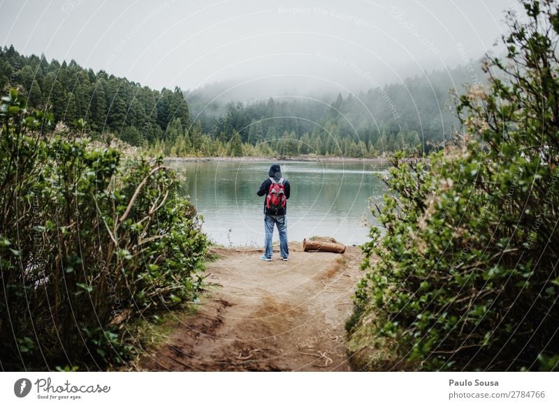 Wandern Ferien & Urlaub & Reisen Tourismus Ausflug Abenteuer Freiheit Sightseeing Joggen Mensch maskulin Junger Mann Jugendliche 1 13-18 Jahre Umwelt Natur