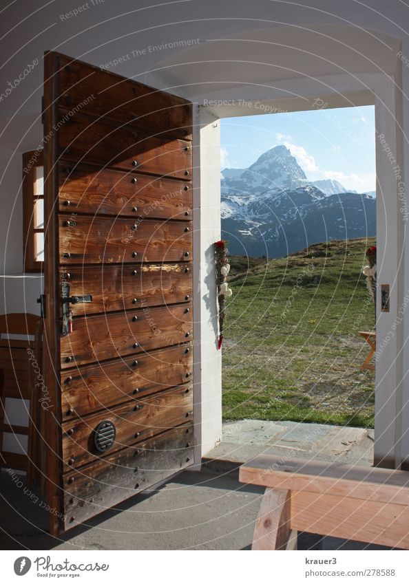 Berg- Hochzeit Feste & Feiern Schönes Wetter Alpen Glück Fröhlichkeit Zufriedenheit Berge u. Gebirge Farbfoto Außenaufnahme Menschenleer Tag