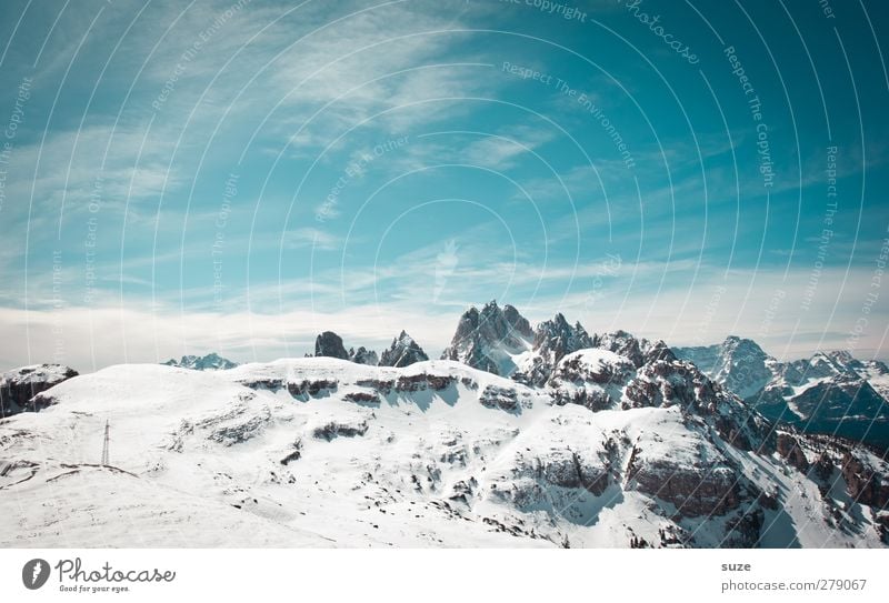 Übern Berg Ferien & Urlaub & Reisen Winterurlaub Berge u. Gebirge Umwelt Natur Landschaft Urelemente Himmel Wolken Frühling Klima Schönes Wetter Schnee Felsen