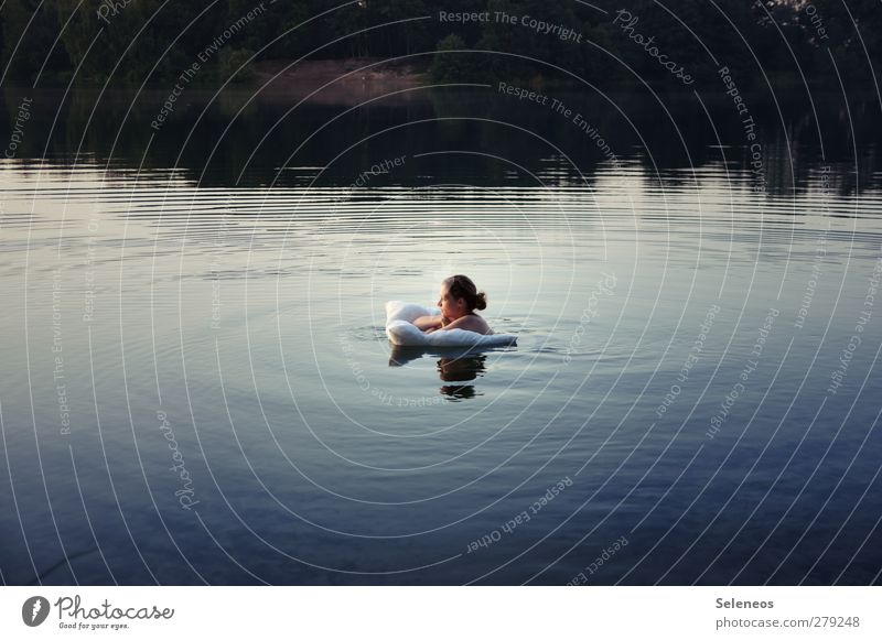 zum Land der Träume Sommer Sonne Sonnenbad Wellen Mensch feminin Frau Erwachsene Kopf 1 Umwelt Natur Landschaft Wasser Küste Seeufer Bucht schlafen