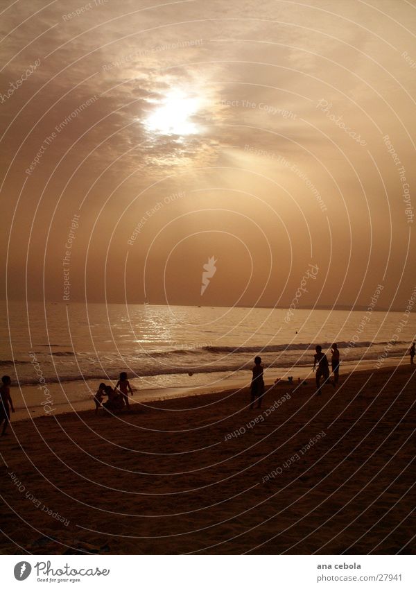 Strand 6 Sonnenuntergang See Natur Wasser Sand