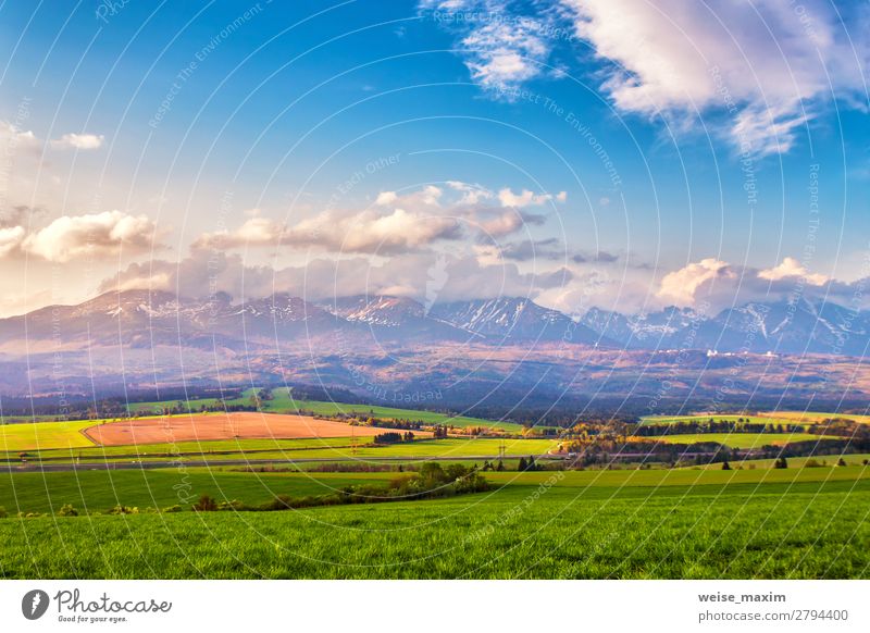 Panorama der Slowakei Tatra-Gebirge im Frühjahr ruhig Ferien & Urlaub & Reisen Tourismus Ausflug Abenteuer Ferne Freiheit Sommer Berge u. Gebirge Natur