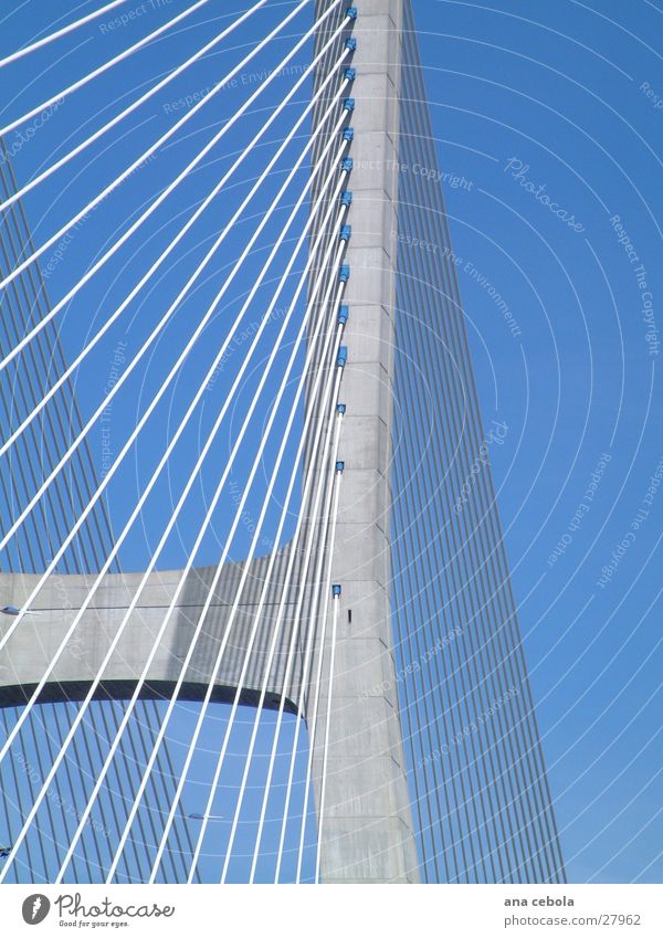 Lissabon bridge 3 wirklich Architektur Brücke modern Himmel