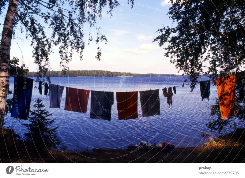 Große Wäsche Wellness Leben harmonisch Wohlgefühl Ferien & Urlaub & Reisen Tourismus Abenteuer Freiheit Umwelt Natur Landschaft Pflanze Wasser Himmel Wolken