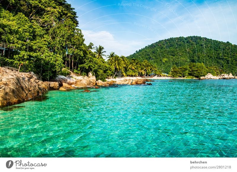 wegträumen traumhaft Menschenleer Küste Ruhe genießen Sehnsucht Himmel Strand Wellen Meer Licht Kontrast besonders Natur exotisch Ausflug außergewöhnlich