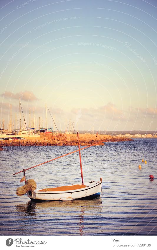 bis zum nächsten Jahr... Ferien & Urlaub & Reisen Sommerurlaub Natur Wasser Himmel Wolken Schönes Wetter Wellen Küste Bucht Meer Fischerboot Segelboot Hafen