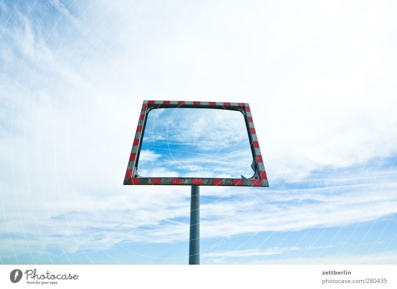 Himmel im Spiegel im Himmel Umwelt nur Himmel Wolken Sommer Klima Klimawandel Wetter Schönes Wetter Flughafen gut schön Freude Glück Fröhlichkeit Zufriedenheit