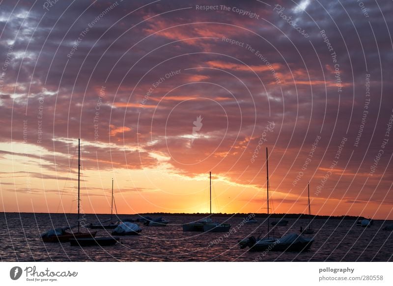 ...und ein schöner Tag geht zu Ende Ferien & Urlaub & Reisen Ausflug Ferne Freiheit Sommerurlaub Meer Wellen Umwelt Landschaft Wasser Himmel Wolken Horizont