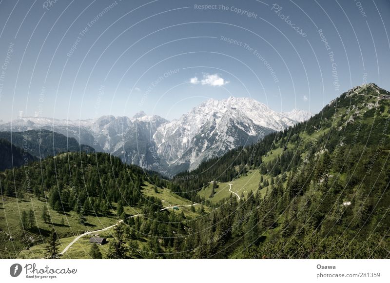 Steinernes Meer / Watzmann Ostwand / Jenner Klettern Bergsteigen wandern Umwelt Natur Landschaft Himmel Sommer Hügel Felsen Alpen Berge u. Gebirge Alpenwiese