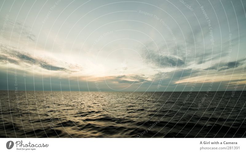 Die Welle Umwelt Natur Landschaft Urelemente Wasser Wolken Horizont Sonne Sonnenaufgang Sonnenuntergang Sommer Wetter Schönes Wetter Wellen Ostsee Meer schön