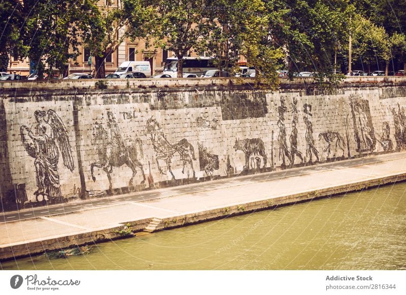 Der Tiber in Rom, Italien Fluss Italienisch Aussicht historisch M alt Vatikan angelo Architektur peter Skyline Schloss Wahrzeichen Burg oder Schloss Heilige