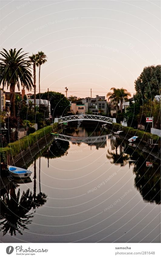 Venice Ferien & Urlaub & Reisen Tourismus Ausflug Sommer Häusliches Leben Traumhaus Wasser Flussufer Stadt Haus Einfamilienhaus Park Brücke Erholung genießen