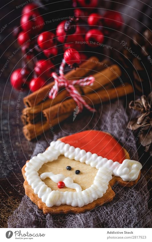 Weihnachtsgebäck auf Holztisch Weihnachten & Advent Plätzchen Biskuit Lebensmittel Dekoration & Verzierung Hintergrundbild Stubenschmuck gebastelt Feinschmecker