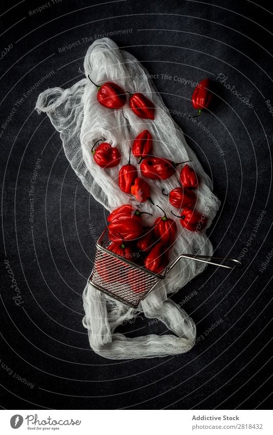 Frische rote Paprika Chili Lebensmittel Gemüse Würzig roh Hintergrundbild lecker Zutaten Gesundheit Feinschmecker natürlich Diät geschmackvoll Ergänzung