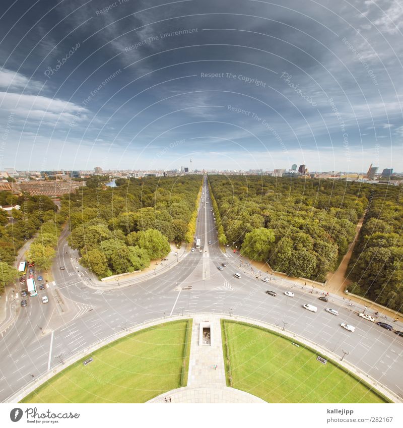 spreeperle Umwelt Natur Landschaft Himmel Horizont Schönes Wetter Pflanze Baum Park Wiese Stadt Hauptstadt Sehenswürdigkeit Wahrzeichen Verkehr Verkehrswege