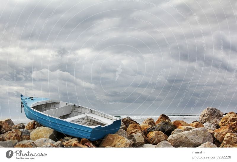 stürmische Zeiten stehen bevor Natur Landschaft Wolken Gewitterwolken Frühling Sommer Herbst Klima Wetter schlechtes Wetter Küste Bucht Riff wild Wasserfahrzeug