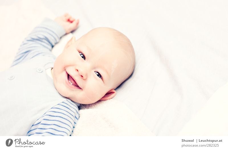 Schlitzohr mit Knick im selbigen maskulin Baby 1 Mensch 0-12 Monate Gefühle Freude Glück Fröhlichkeit Geborgenheit Lebensfreude lachen unschuldig Geburt