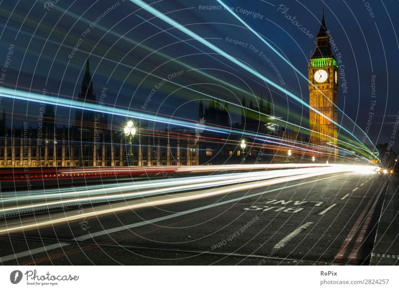 Abend auf der Westminster Bridge. Ferien & Urlaub & Reisen Tourismus Sightseeing Städtereise Wirtschaft Architektur Umwelt Landschaft Himmel Nachthimmel Klima