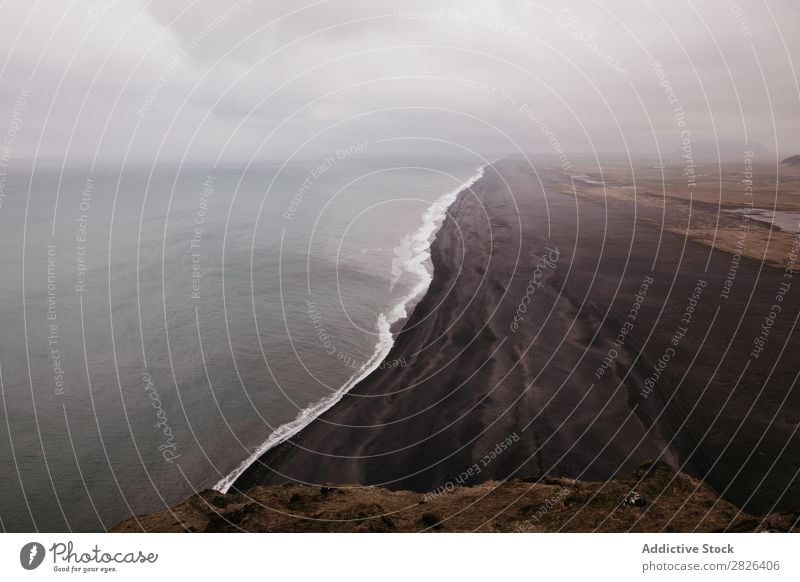 Aktuelle Grenze im Ozean Meer Island Höhe Landschaft Küste Aussicht Begrenzung extrem Abenteuer Perspektive Top Natur Berge u. Gebirge Horizont Wildnis