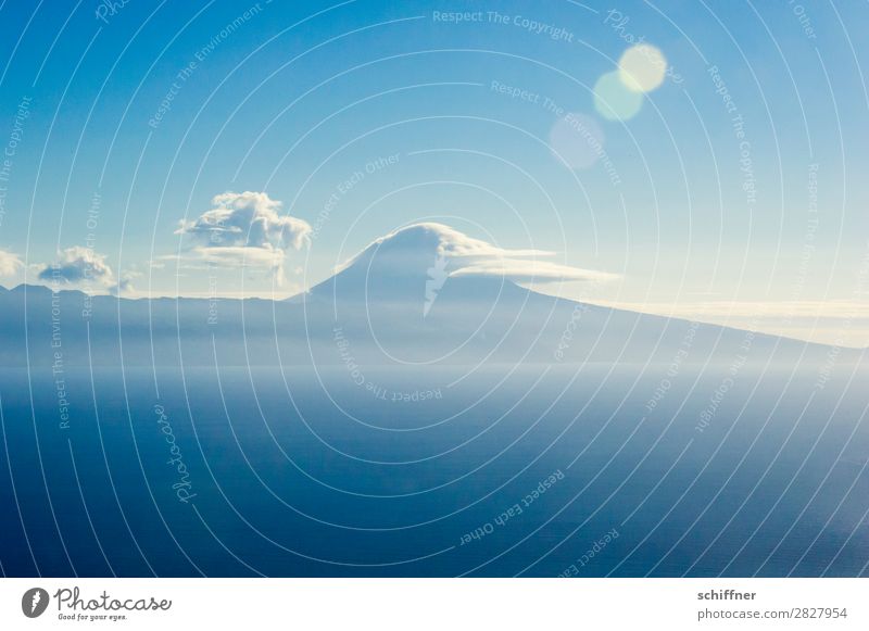 Fernweh | Pico Umwelt Natur Landschaft Himmel Wolken Sonne Sonnenlicht Sommer Klima Schönes Wetter Berge u. Gebirge Gipfel Vulkan Meer Insel außergewöhnlich