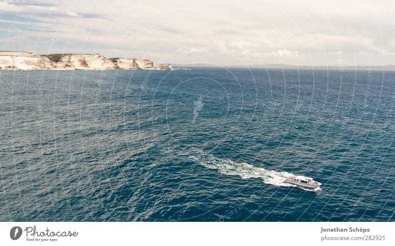 Ausblick von Bonifacio Ferien & Urlaub & Reisen Abenteuer Ferne Freiheit Kreuzfahrt Sommerurlaub Umwelt Natur Schönes Wetter Wellen Küste Meer Mittelmeer frei