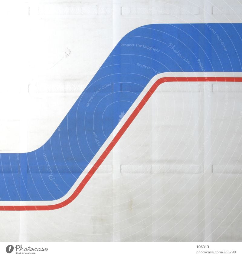 _/¯ Zeichen beweglich Leben S Linie Dynamik rot blau Schwung schwungvoll geschwungen Straße Wege & Pfade abstrakt abstraktion Fluss Wasser graphisch