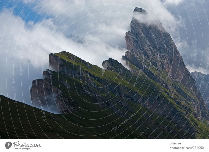 bin drin Ferien & Urlaub & Reisen Freiheit Berge u. Gebirge wandern Natur Landschaft Wolken Wetter Gras Wiese Felsen Alpen Gipfel Wege & Pfade atmen Denken