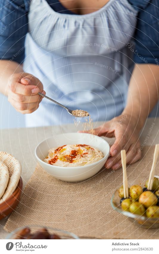 Ausgießschale mit Samen kochen Koch Portion Speise frisch Snack Vorspeise Gießen Sesam Saatgut Mahlzeit Lebensmittel appetitlich lecker Gesundheit Gastronomie