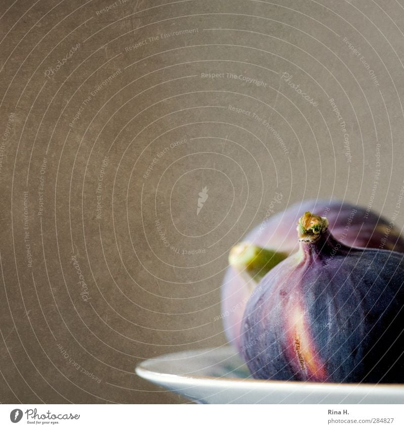 Feigen Lebensmittel Frucht Ernährung Vegetarische Ernährung Teller frisch lecker genießen Farbfoto Innenaufnahme Menschenleer Schwache Tiefenschärfe