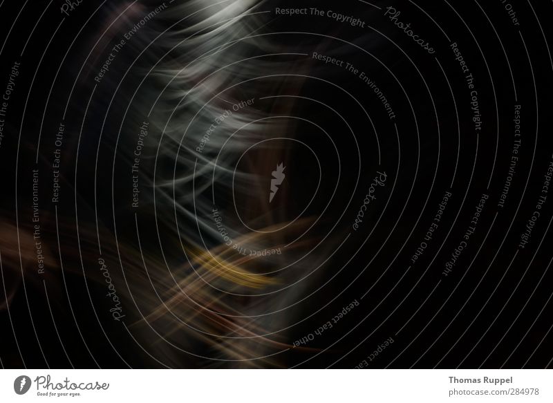 Lichterstreifen Zeichen Linie Streifen Lichternebel Lichterscheinung Nacht Reaktionen u. Effekte schwarz Nachtaufnahme Farbfoto Gedeckte Farben Außenaufnahme