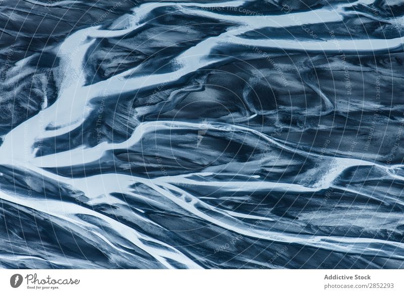 Luftaufnahmen vom Jokulsa River, Myvatn Umgebung, Island Wokulsa Geologie abgelegen Wasser Mývatn Fluggerät Aussicht abstrakt Feld Konsistenz Fotografie