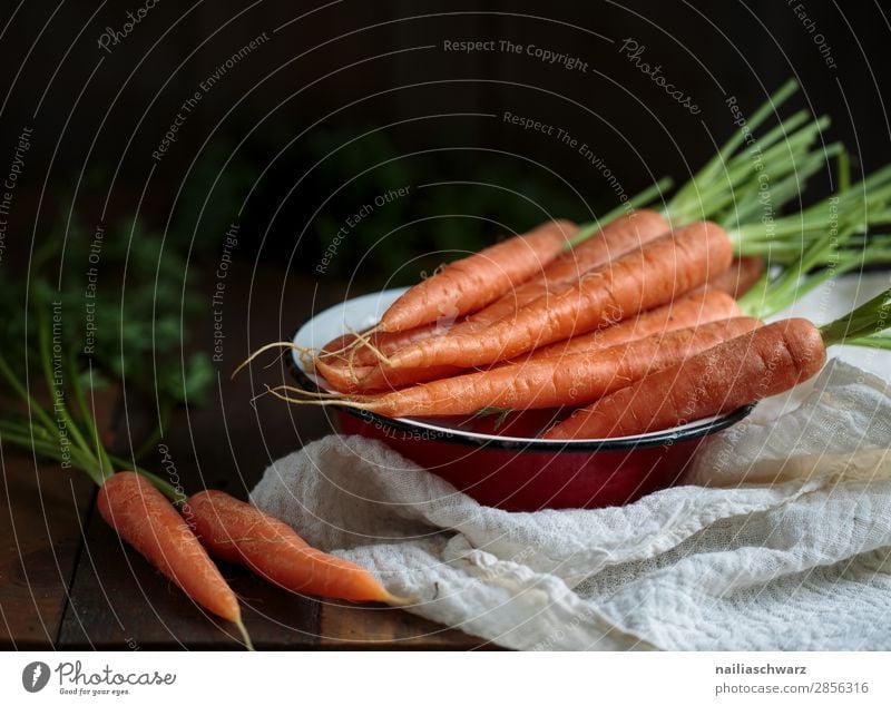 Stillleben mit Karotten Lebensmittel Gemüse Möhre Ernährung Bioprodukte Vegetarische Ernährung Schalen & Schüsseln Lifestyle Küche Landwirtschaft