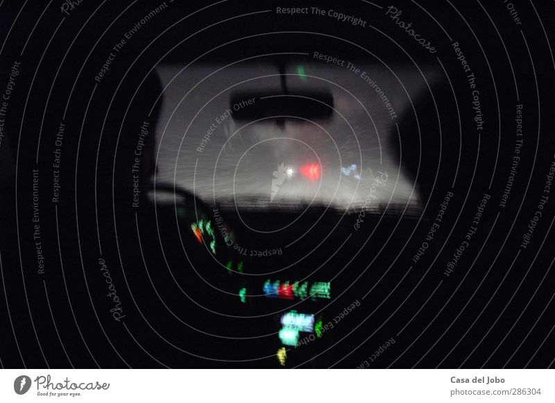 driving through snowy night Freude Ferien & Urlaub & Reisen Ausflug Abenteuer Freiheit Winter Schnee Leben 2 Mensch Verkehr Verkehrsmittel Verkehrswege