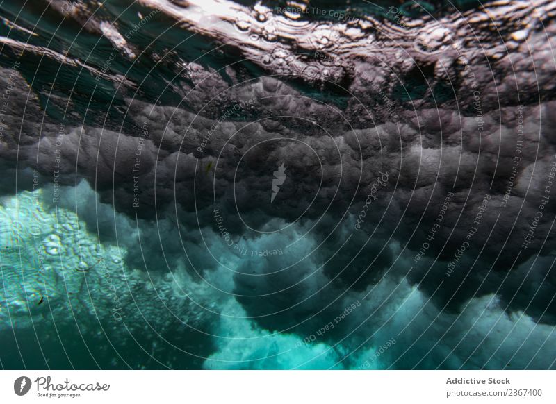 Spritzer im Wasser des Meeres platschen winken Bali Indonesien blau Landschaft Rippeln Ferien & Urlaub & Reisen Natur Wetter dramatisch nass liquide Regen Kraft