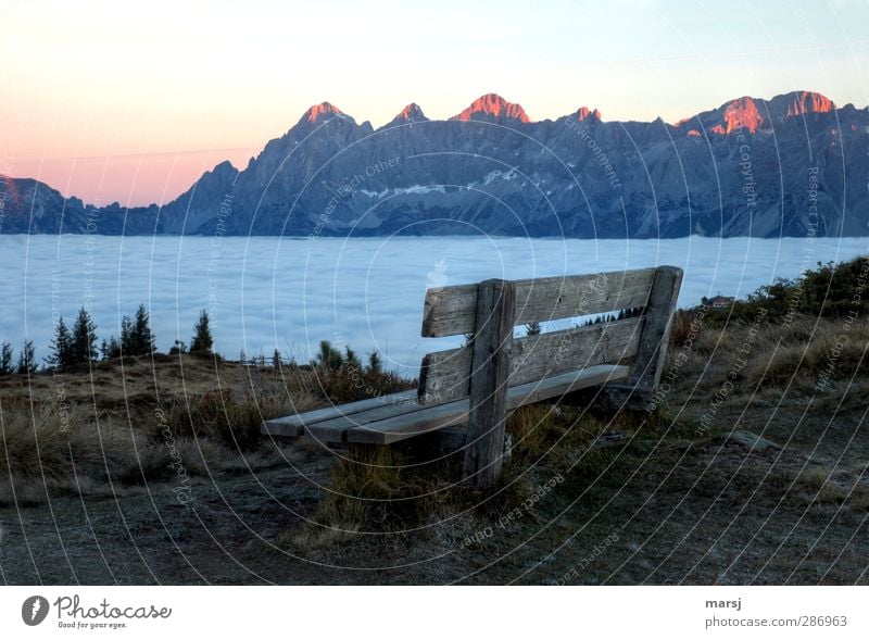 Erste Reihe Fußfrei II Ferien & Urlaub & Reisen Tourismus Ferne Sommer Berge u. Gebirge wandern Natur Landschaft Himmel Wolkenloser Himmel Horizont