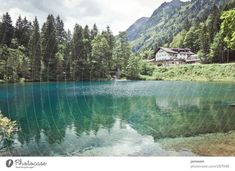 Hotel Seeblick Zufriedenheit Erholung ruhig Ferien & Urlaub & Reisen Tourismus Ausflug Freiheit Sommer Sommerurlaub Sonne Berge u. Gebirge Häusliches Leben Haus