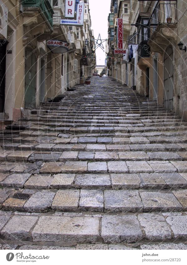 Treppe Gasse Einsamkeit Hotel Regen