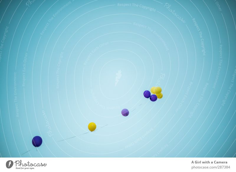 For the boys in Börlinf! Himmel Wolkenloser Himmel Sommer Schönes Wetter fliegen oben Luftballon Feste & Feiern Anlass mehrfarbig Außenaufnahme Menschenleer