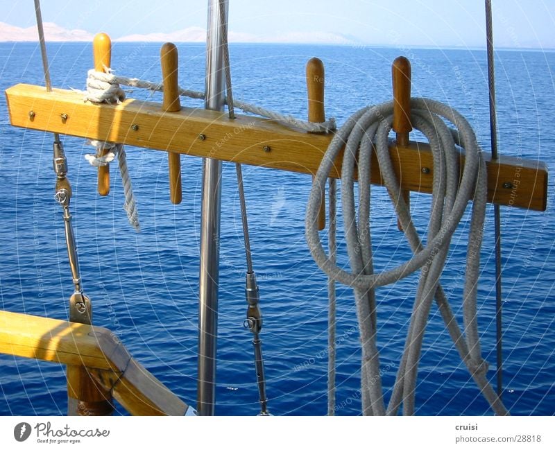 Takelage Kroatien Kornaten Murter Segeln Segelboot Meer Ferien & Urlaub & Reisen Sommerurlaub Seil Horizont Wasserfahrzeug Europa Sonne blau