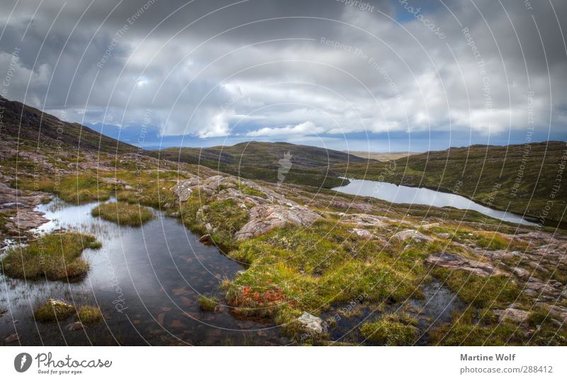 Lochs Ferien & Urlaub & Reisen Ausflug Ferne Freiheit Natur Landschaft Pflanze Wasser Wolken Gras Moos Hügel Felsen Bucht Moor Sumpf Teich Applecross