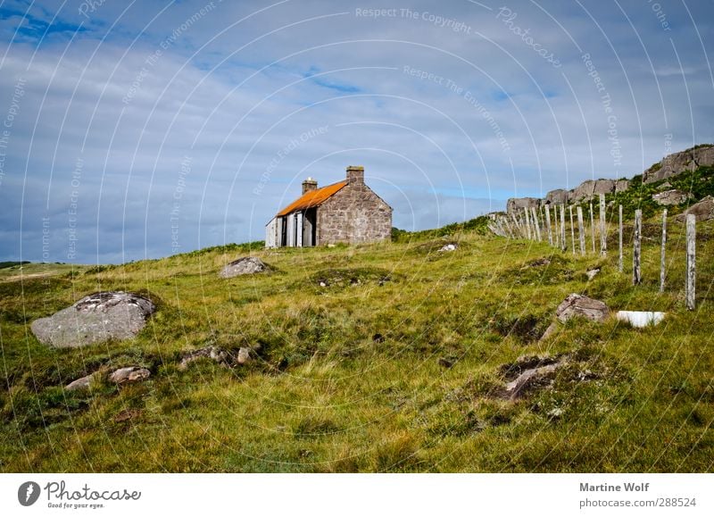 Red Point Beach Ferien & Urlaub & Reisen Ausflug Berge u. Gebirge Natur Landschaft Gras Sträucher Moos Hügel Großbritannien Schottland Europa Haus Zaun