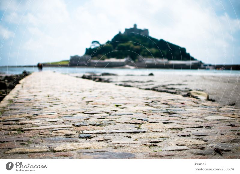 Der Weg ist weg Ferien & Urlaub & Reisen Tourismus Ausflug Abenteuer England Cornwall St. Michael's Mount Umwelt Natur Landschaft Urelemente Wasser Himmel