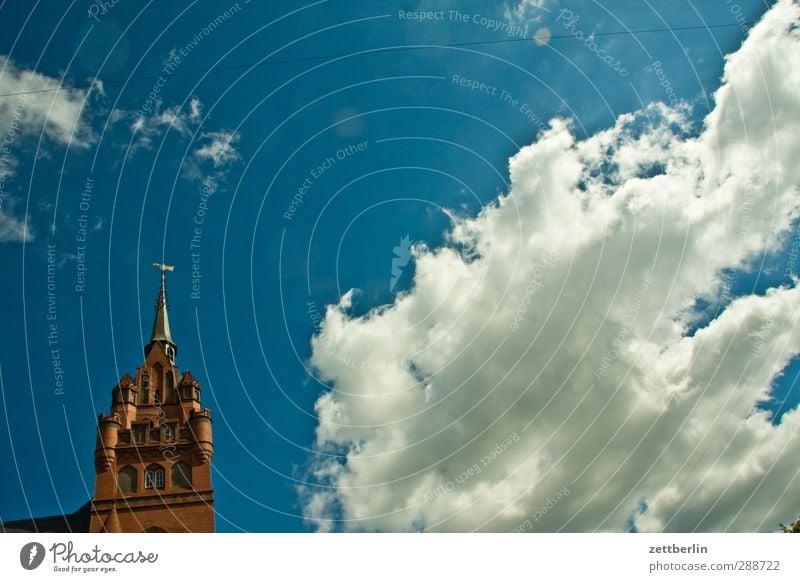 Rathaus Steglitz Sommer Himmel Wolken Sonne Stadt Hauptstadt Kirche Palast Burg oder Schloss Bauwerk Gebäude Architektur Dach Wahrzeichen gut schön Berlin