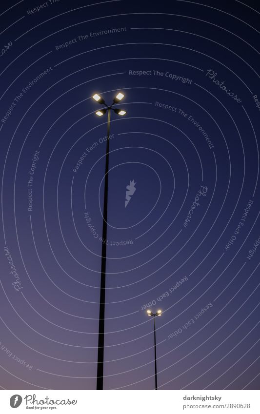 Sonnen Untergang mit künstlicher Beleuchtung Lampe Technik & Technologie Energiewirtschaft Sonnenenergie Kernkraftwerk Elektrizität Umwelt Landschaft Luft