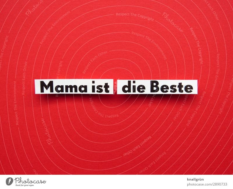 Mama ist die Beste Mutter Kindheit Familie & Verwandtschaft Liebe Muttertag Buchstaben Wort Sprung Zusammensein Mutterliebe Text Gefühle Geborgenheit