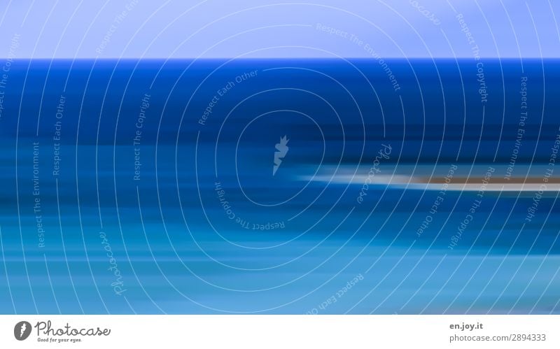 Land in Sicht Ferien & Urlaub & Reisen Sommer Sommerurlaub Meer Natur Landschaft Urelemente Wasser Himmel Horizont Insel modern blau Klima Surrealismus Ferne