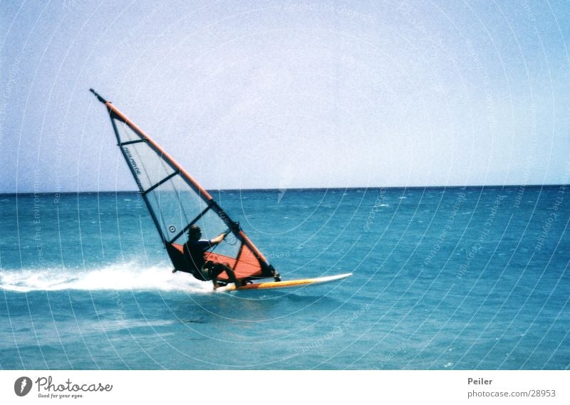 Life is too short to waste it Windsurfing Meer Wellen Surfer Surfbrett Extremsport Wasser