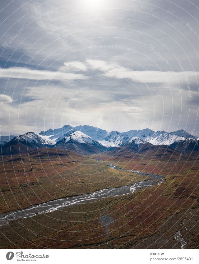 Wie ein Kunstwerk Natur Landschaft Pflanze Urelemente Wolken Horizont Herbst Klima Klimawandel Schönes Wetter Felsen Berge u. Gebirge Gipfel