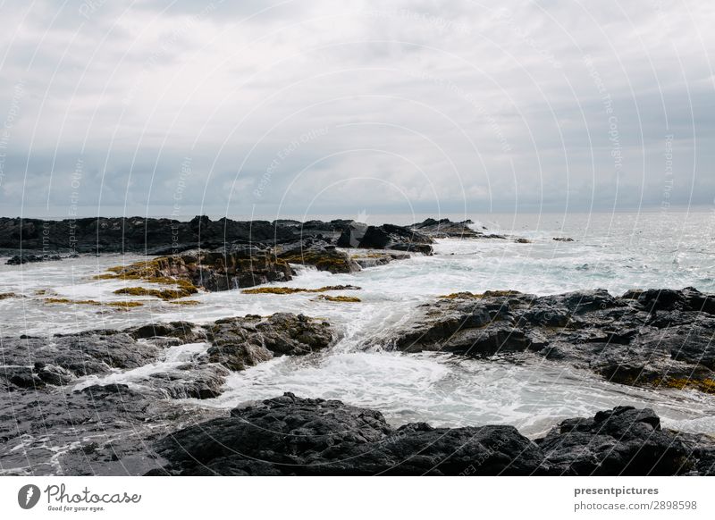 Grace abounds in deepest waters ruhig Ferien & Urlaub & Reisen Abenteuer Ferne Freiheit Meer Wellen Natur Landschaft Erde Wasser Wolken Gewitterwolken Wetter