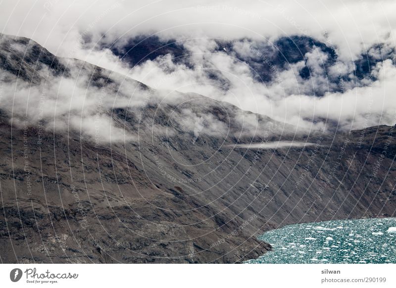 Green(ice floe #I)land Abenteuer Expedition Natur Landschaft Herbst Nebel Felsen Berge u. Gebirge Küste Fjord blau grau türkis weiß geheimnisvoll Grönland